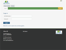 Tablet Screenshot of kund.altea.se